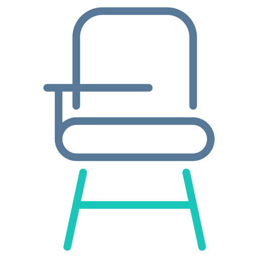 hoge stoel Generic Outline Color icoon