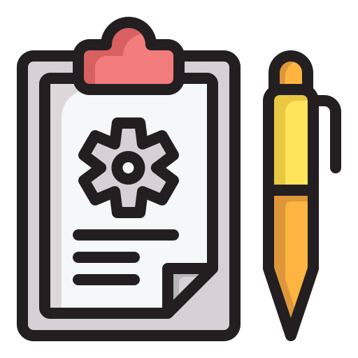 Task Generic Outline Color icon