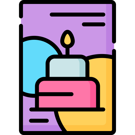 Birthday card Special Lineal color icon