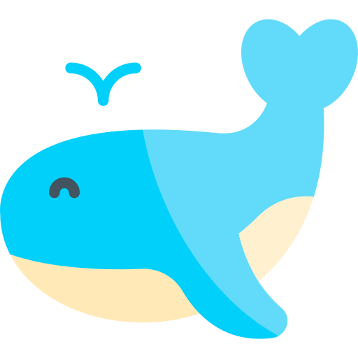 Whale Kawaii Flat icon