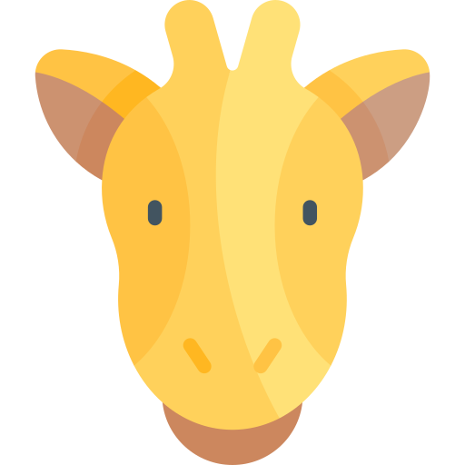 giraffa Kawaii Flat icona