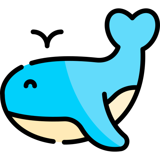 고래 Kawaii Lineal color icon