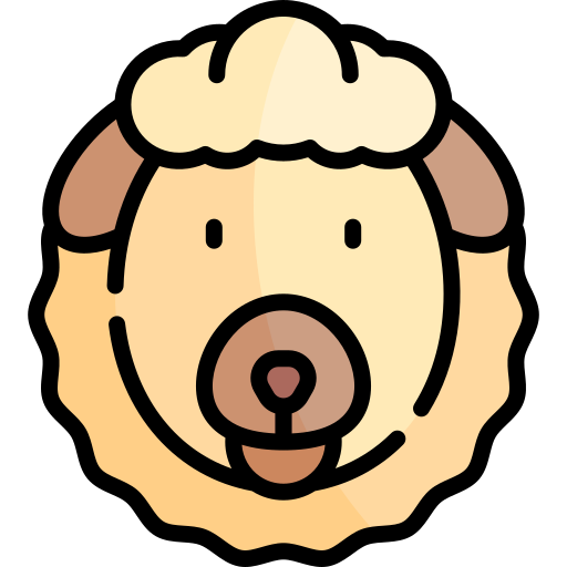 owce Kawaii Lineal color ikona