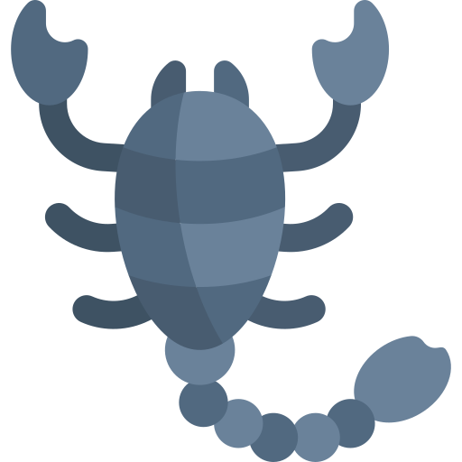 skorpion Kawaii Flat ikona
