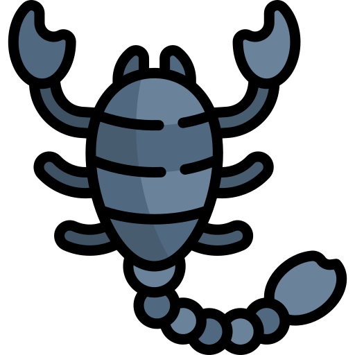 scorpion Kawaii Lineal color Icône