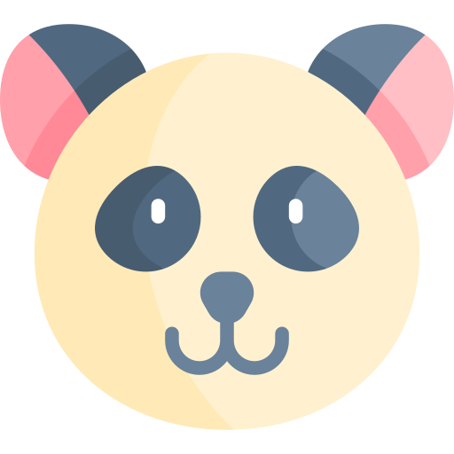 panda Kawaii Flat ikona