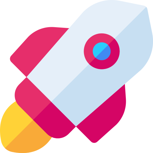 cohete Basic Rounded Flat icono