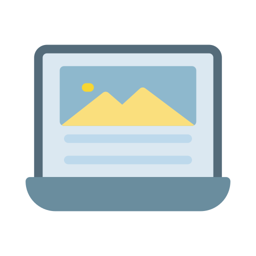 Laptop Vector Stall Flat icon