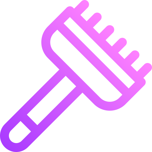 huisdier borstel Basic Gradient Lineal color icoon