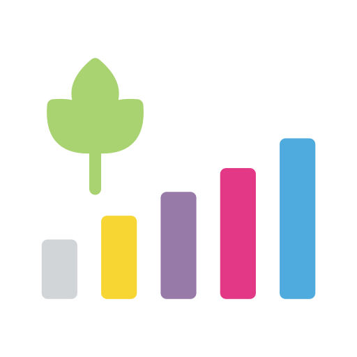 Growth graph Vector Stall Flat icon