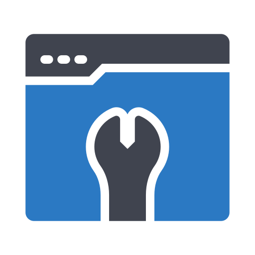 web maintenance Generic Blue icon