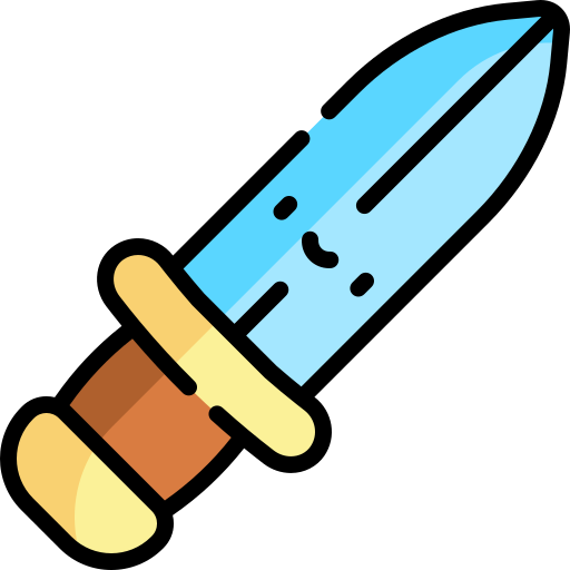 Dagger Kawaii Lineal color icon