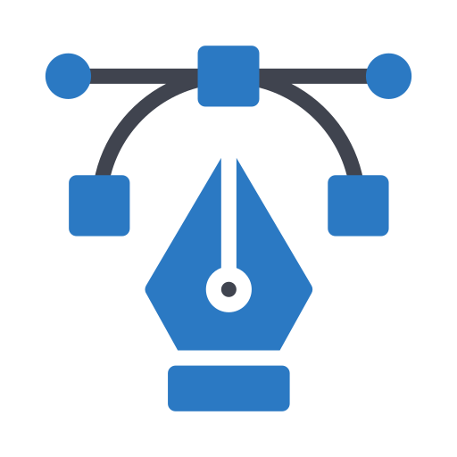 Bezier tool Generic Blue icon