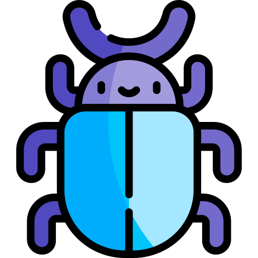 escarabajo Kawaii Lineal color icono