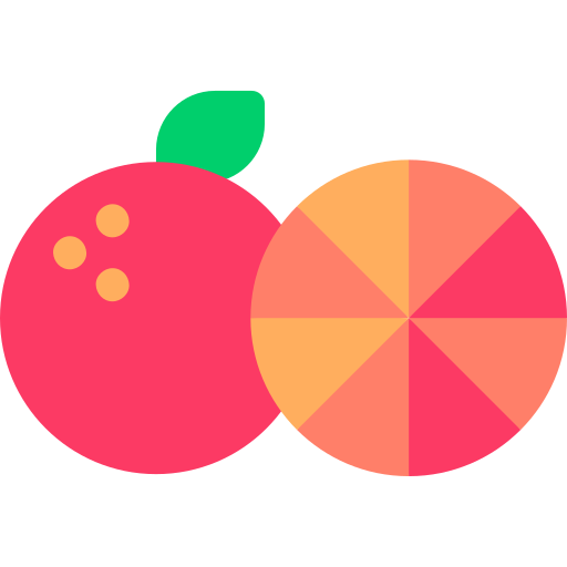 grejpfrut Basic Rounded Flat ikona