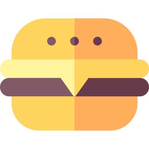 Бургер Basic Rounded Flat иконка