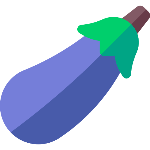 aubergine Basic Rounded Flat icoon