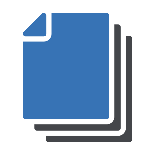 Открытый ящик с папками Generic Blue иконка