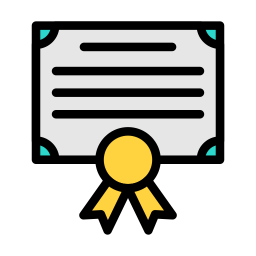 certificado Vector Stall Lineal Color icono