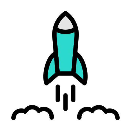lanzamiento de cohete Vector Stall Lineal Color icono