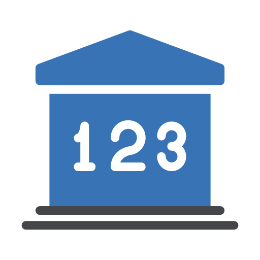 números Generic Blue icono