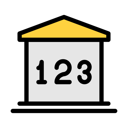 números Vector Stall Lineal Color icono