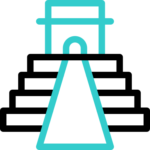 pirámide de chichén itzá Basic Accent Outline icono