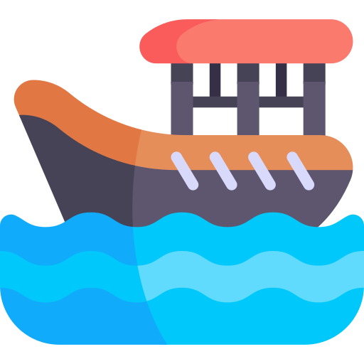 barca Kawaii Flat icona