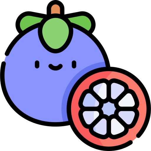 mangostan Kawaii Lineal color icon