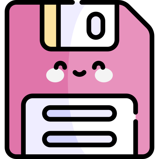 Floppy disk Kawaii Lineal color icon