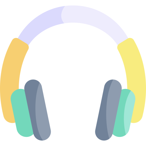 słuchawki Kawaii Flat ikona