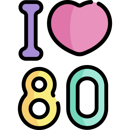 80s Kawaii Lineal color icon