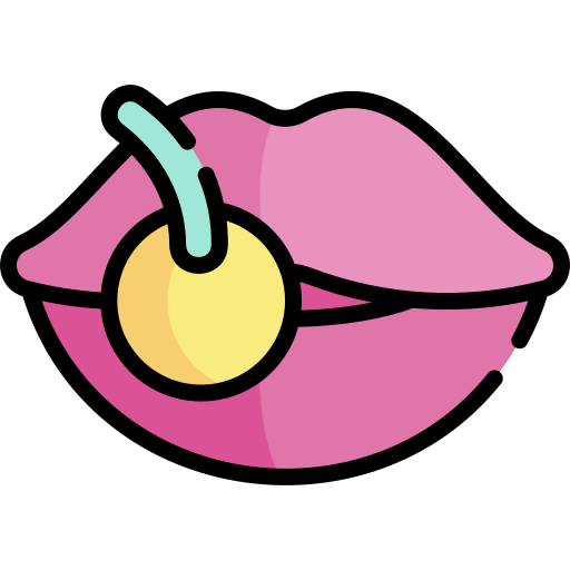 Lips Kawaii Lineal color icon
