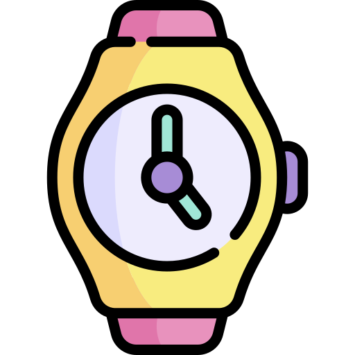 orologio Kawaii Lineal color icona