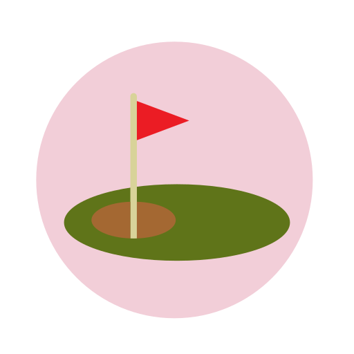 pole golfowe Generic Flat ikona