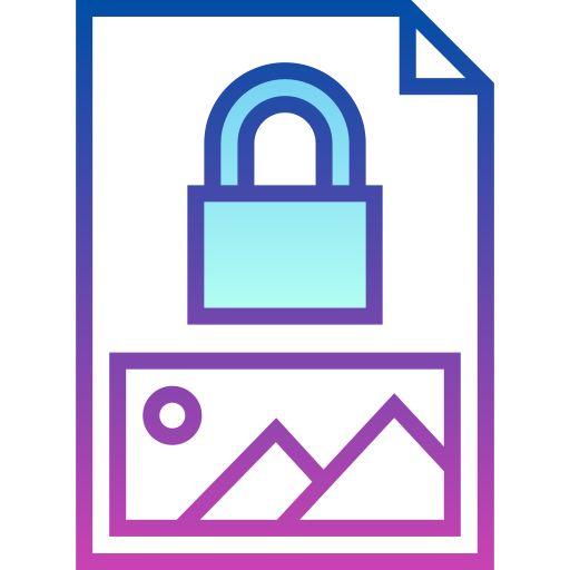 Lock Detailed bright Gradient icon