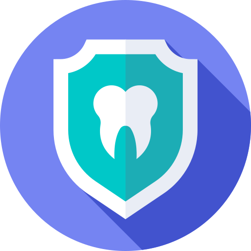 Dental insurance Flat Circular Flat icon