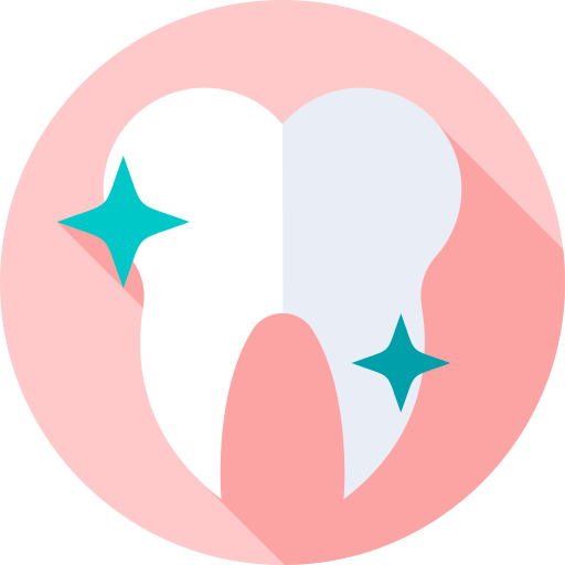 Clean tooth Flat Circular Flat icon