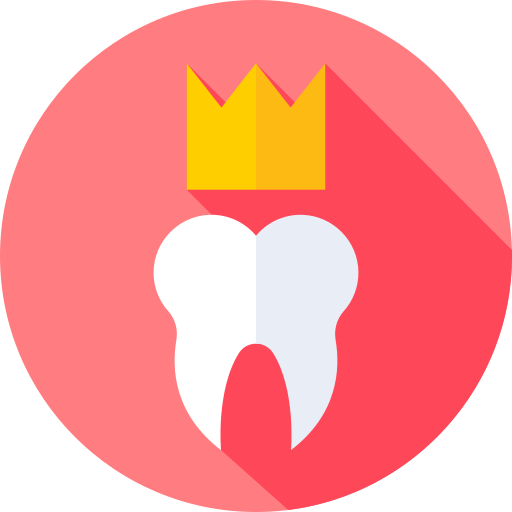 corona dental Flat Circular Flat icono