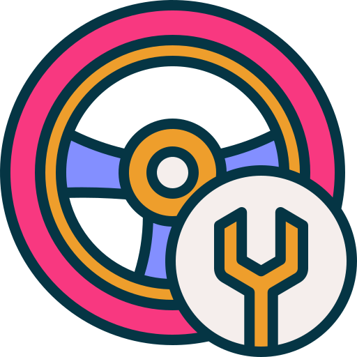 Steering Wheel Generic Outline Color icon