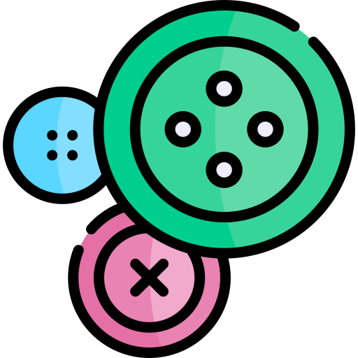 Button Kawaii Lineal color icon