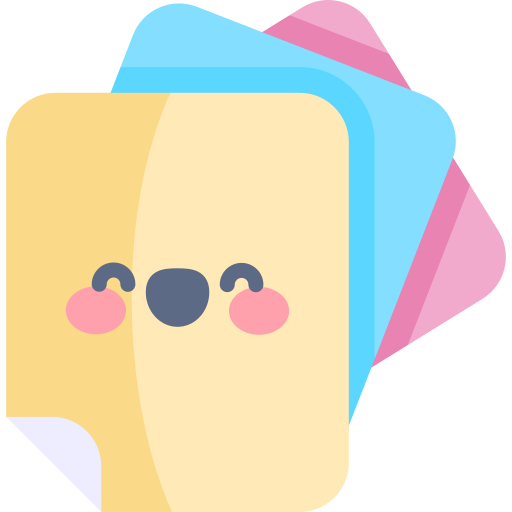 papier Kawaii Flat icon