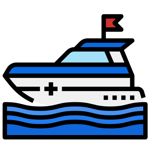 Спасательная лодка Generic Outline Color иконка