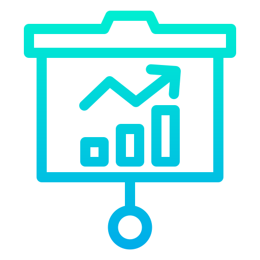 막대 차트 Kiranshastry Gradient icon