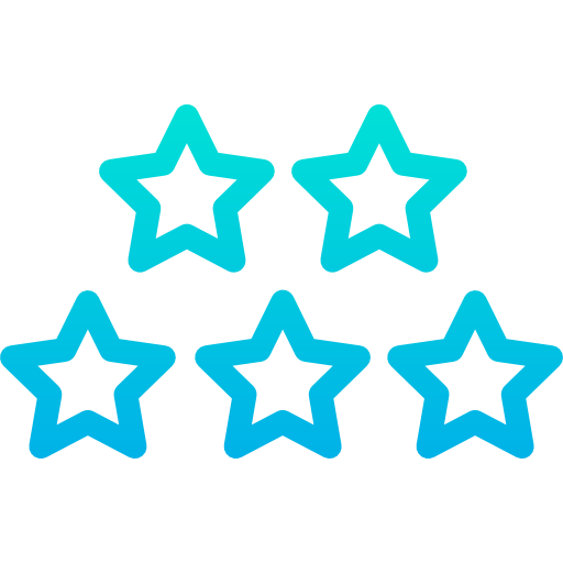 pięć gwiazdek Kiranshastry Gradient ikona