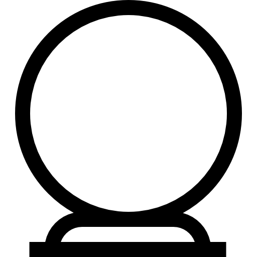 bola de cristal Basic Straight Lineal icono