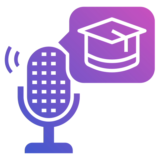 educatieve podcast Generic Flat Gradient icoon