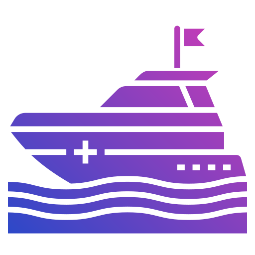 Спасательная лодка Generic Flat Gradient иконка