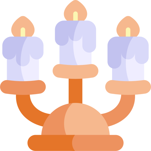 candelabro Kawaii Flat icono