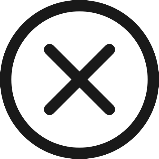 Круглая кнопка удаления папки Generic Basic Outline иконка